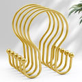 AmazerBath Shower Curtain Hooks, Dark Gold Shower Curtain Rings, Simple Double by AmazerBath