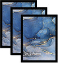 10x13 Picture Frame Set of 3, Black Frame for 10 x 13 Inch Picture Poster Photo, Light Weight and High Transparent 10 by 13 Frame for Wall - 3 Pack/Black/10 x13