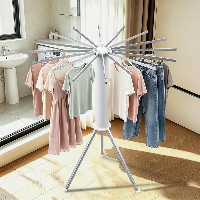 Tripod Foldable Clothes Rack, Garment Rack Portable - Image 9
