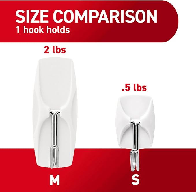 Command Small White Wire Hooks, 16 Hooks, 24 Strips | Damage-Free Hanging - Image 5
