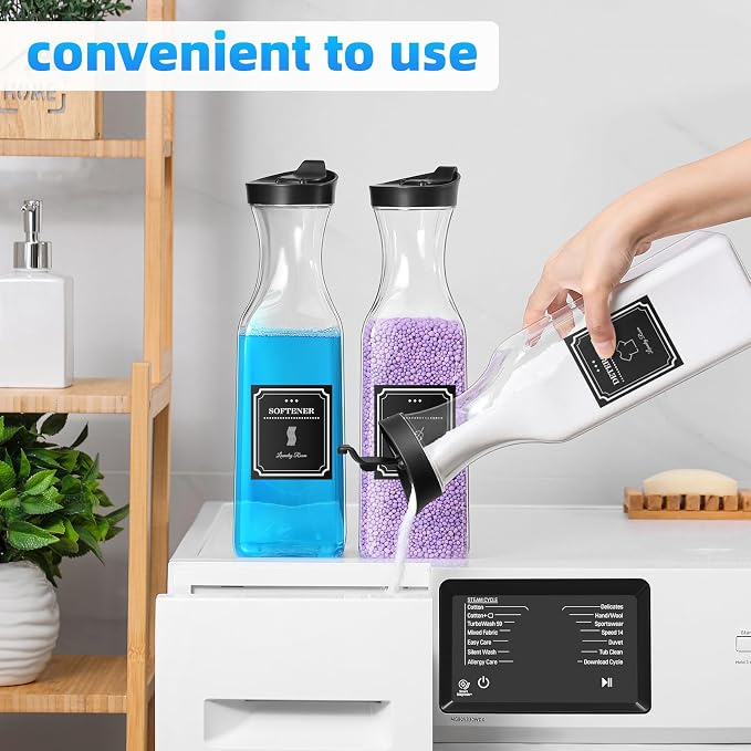 54oz Laundry Detergent Dispenser, Liquid Container, 3 Pack Black - Image 4