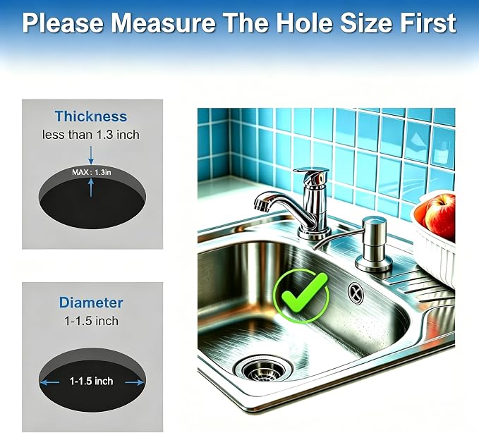 Soap Dispenser for Kitchen Sink, Countertop/Built in Dish Soap Dispenser | Sink - Image 5