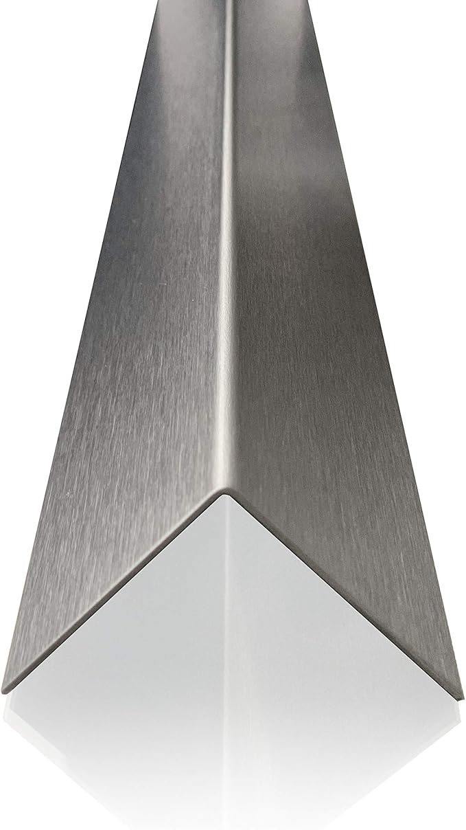 CAPTIVE-AIRE Stainless Steel Inside Corner Guard, 72' Long, Wall Mount or Surface Mount, 2' x 2' x 72'