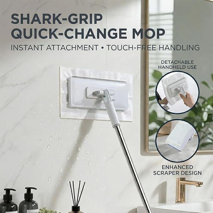 Snap Grip Mop Hands-Free Multi-Purpose Flat Mop - Image 3
