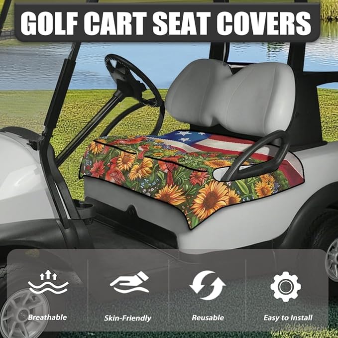 Golf Cart Seat Cushion Cover Featuring Universal Fit and Comfortable Fabric for Daily Outdoor Cart Use