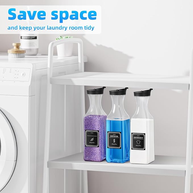 54oz Laundry Detergent Dispenser, Liquid Container, 2 Pack Black - Image 6
