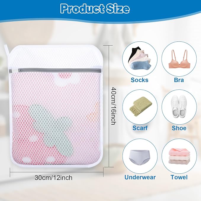 6-Pack Durable Honeycomb Mesh Laundry Bags - Image 2