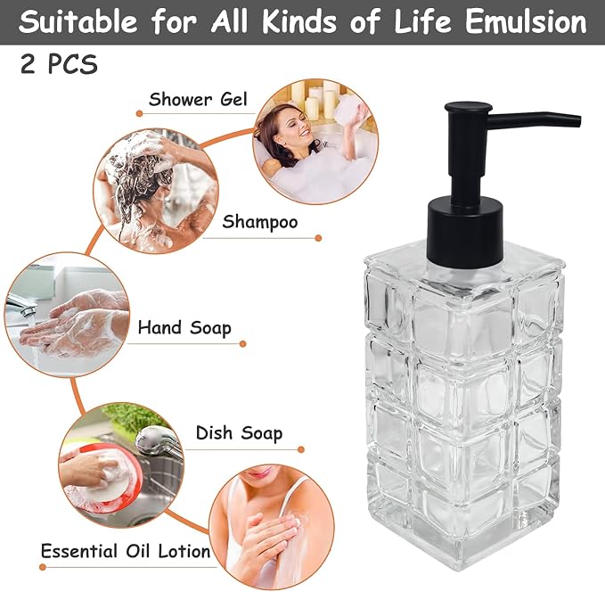 YYTSGG Clear Glass Soap Dispenser - Image 4