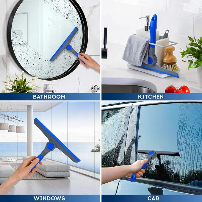 10" Heavy Duty Blue, Handheld Squeegee - Image 6