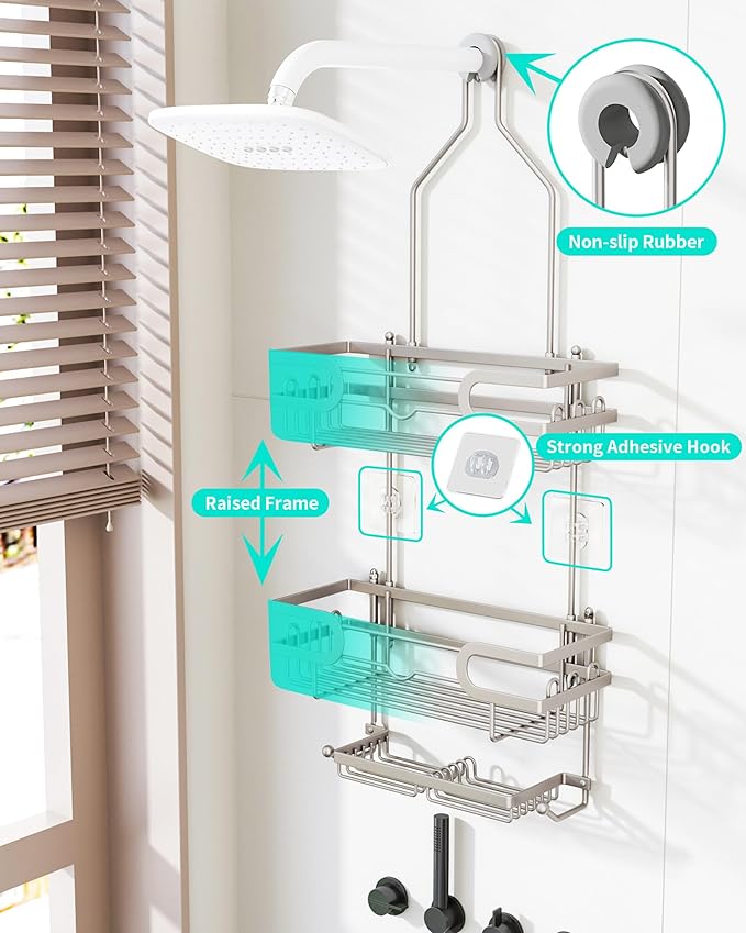 HapiRm Bathroom Hanging Shower Caddy - Image 5