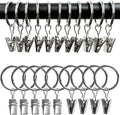 100 Pack Metal Curtain Rings by AMZSEVEN