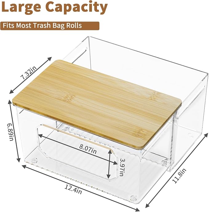 spospo Trash Bag Holder 2-in-1 Under Sink Organizer - Image 2