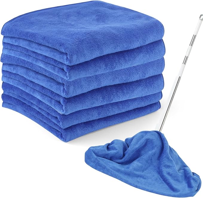 6 Pack Extra Large Microfiber Cleaning Cloths 20"x30", Lint-Free Reusable Towels by Unknown
