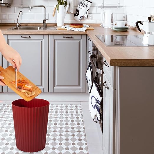 JiatuA Small Trash Can Plastic Wastebasket Round Garbage Container Bin - Image 5
