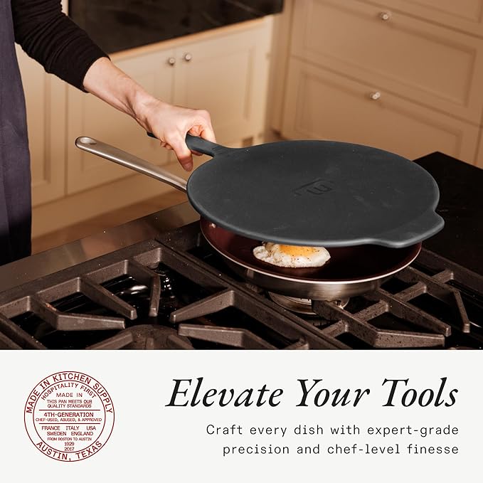 Made In Cookware - Frying Pan Silicone Universal Lid - 9 in 1 Design Fits Multiple Pans - Oven Safe 400F - Graphite