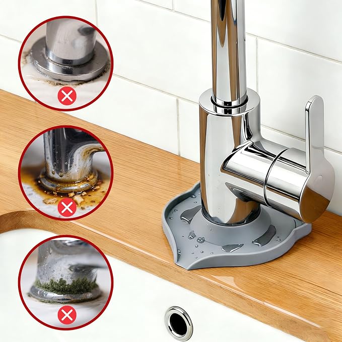 Compact Silicone Kitchen Sink Faucet Splash Proof Mat, Tap Water Diversion - Image 4
