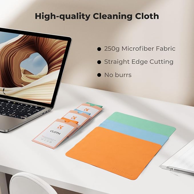 K&F CONCEPT Microfiber Lens Cleaning ClothX12, Glasses Cleaning, High Density | - Image 6
