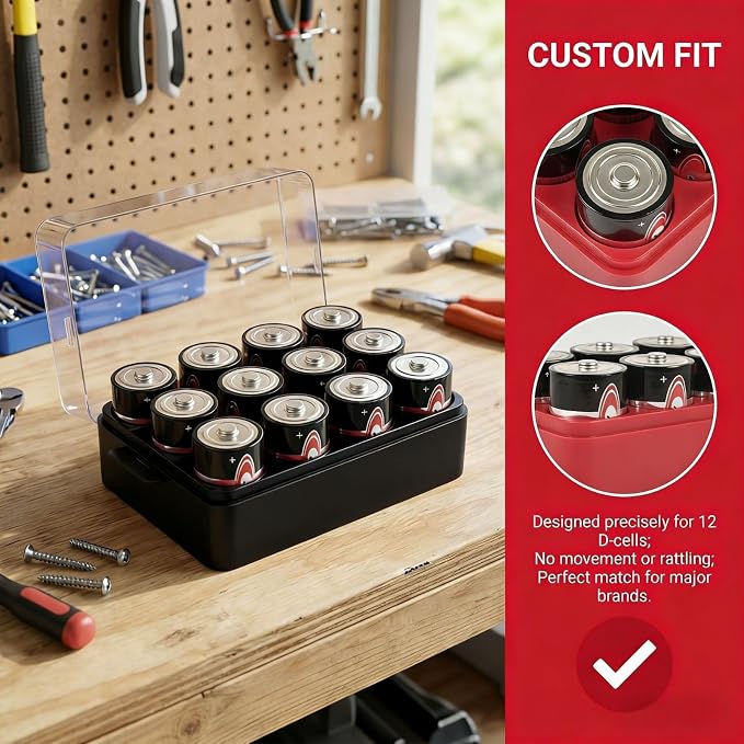 ALCYON Plastic Battery Organizer Storage Case - Image 2