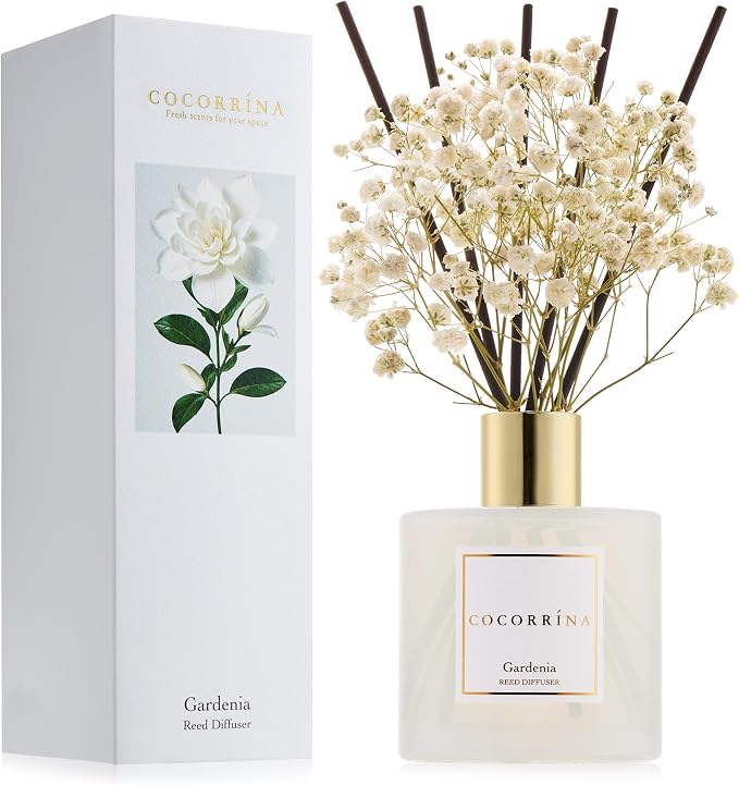 Reed Diffuser - Gardenia 6.7 Fl.oz Reed Diffuser Set by COCORR%C3%8DNA