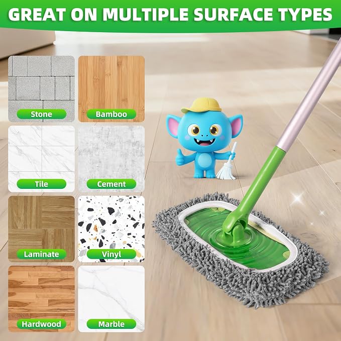 6 Pack Reusable Mop Pads for Swiffer, Microfiber Dry Sweeping Cloths | - Image 5