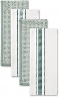 Kitchen Towels, Cotton Hand Towels White & Turquoise Mini Weaved Stitched by MosJos