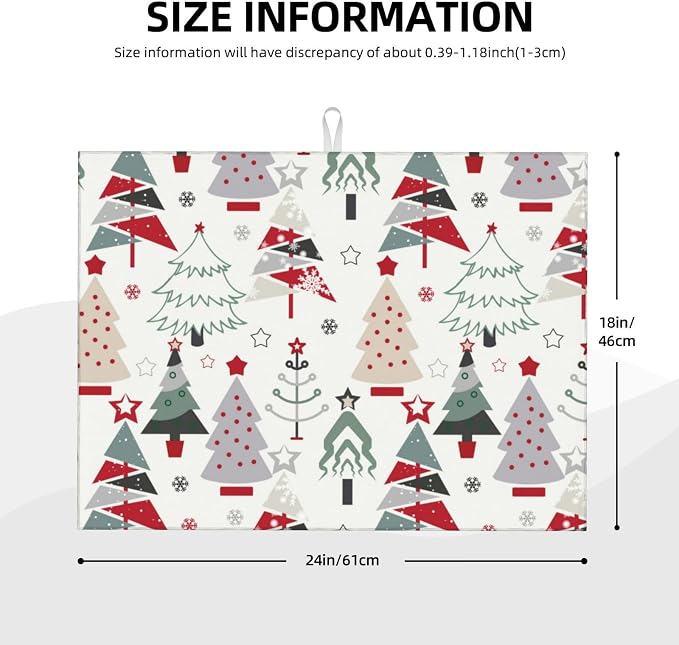 Beautiful Christmas Tree Dish Drying Mat - Image 2