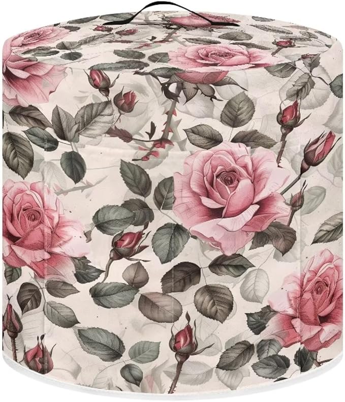 Pink Rose Dust Cover Instant Pot Heavy Duty Waterproof Dust Pressure Cooker Cover Case for Instant Pot Pressure Cooker Instant Pot Appliance Covers Pressure Cooker Size M