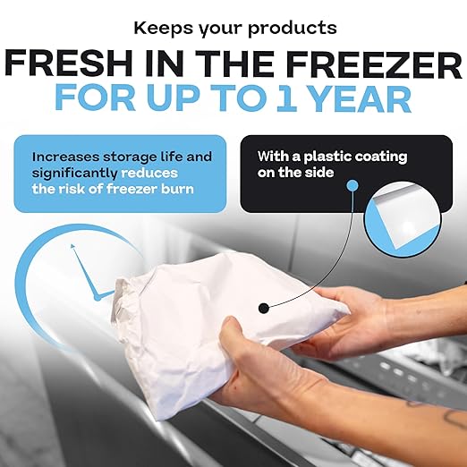 Freezer Paper Roll 24" x 1800" (150 feet) - USA-made White Paper for Freezing Food - Freezer Material with Special Coating for Meat & Fish - Strong Barrier Against Air and Moisture by IDL Packaging