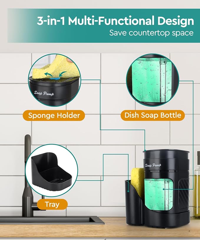 3-in-1 Dish Soap Dispenser - Image 2