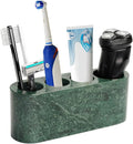 BCS Toothbrush Holder for Bathrooms, 4 Slots Marble Toothbrush and Toothpaste by BCS