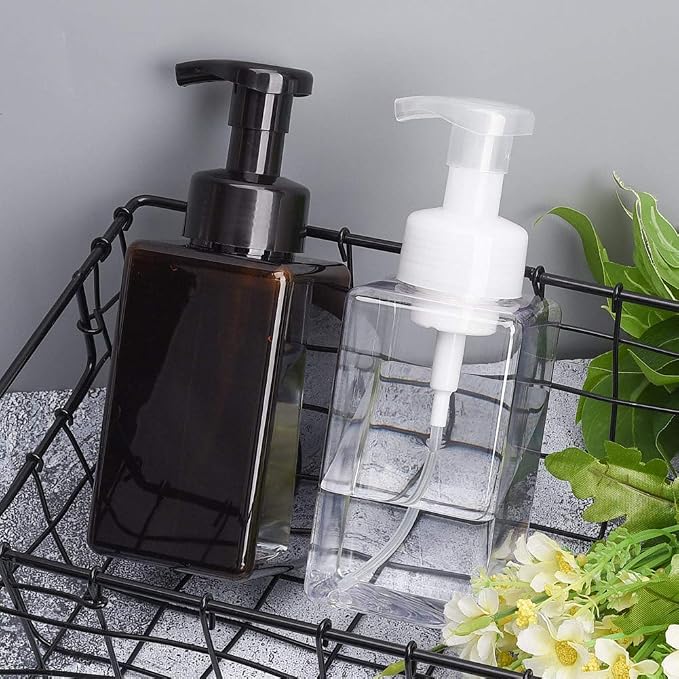 Foaming Soap Dispenser, 15oz Plastic Refillable Pump Bottle, 2 Pack, Shampoo & - Image 7