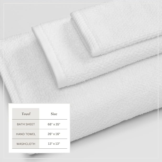 Great Bay Home 100% Cotton 6 Piece Bath Sheet Set - Image 4