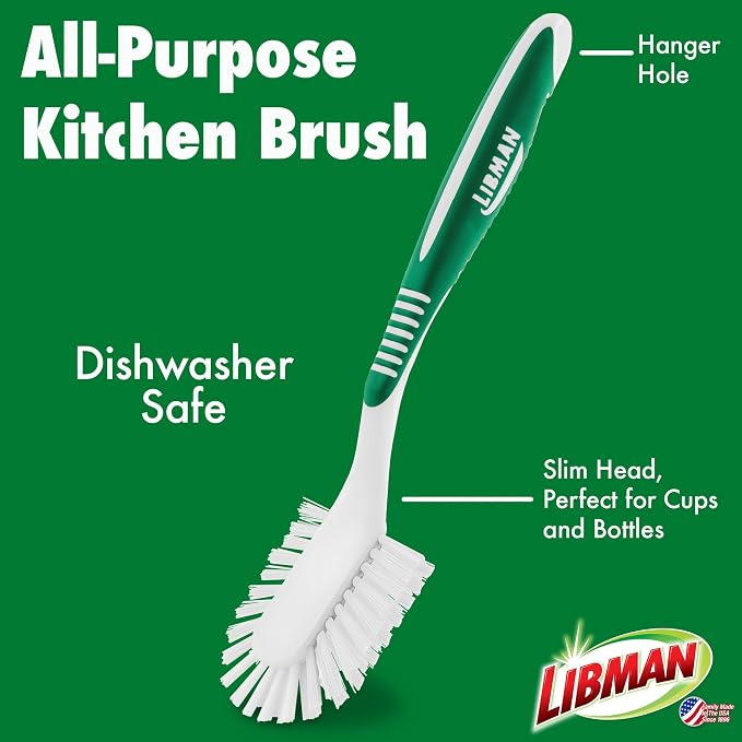 Libman All-Purpose Kitchen Brush, Dishwasher Safe, 6 Pack - Image 2