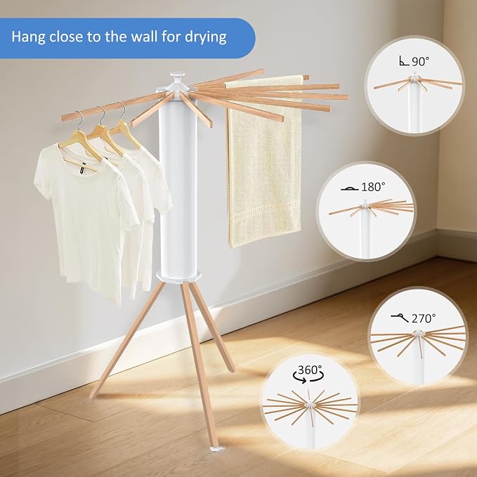 Tripod Foldable Clothes Rack, Garment Rack Portable - Image 5