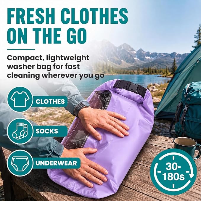 Travel Washing Machine & Retractable Clothesline - Image 2