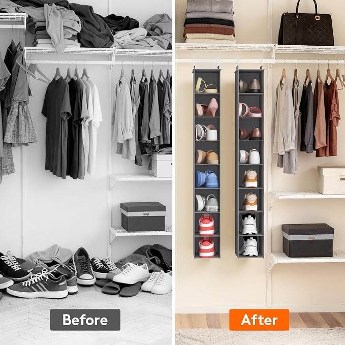 Lifewit 8 Section Hanging Shoe Storage Organizer - Image 8