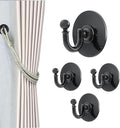 Curtain Holdbacks, U Shaped Adhesive Curtain Hooks, by Jiamekju