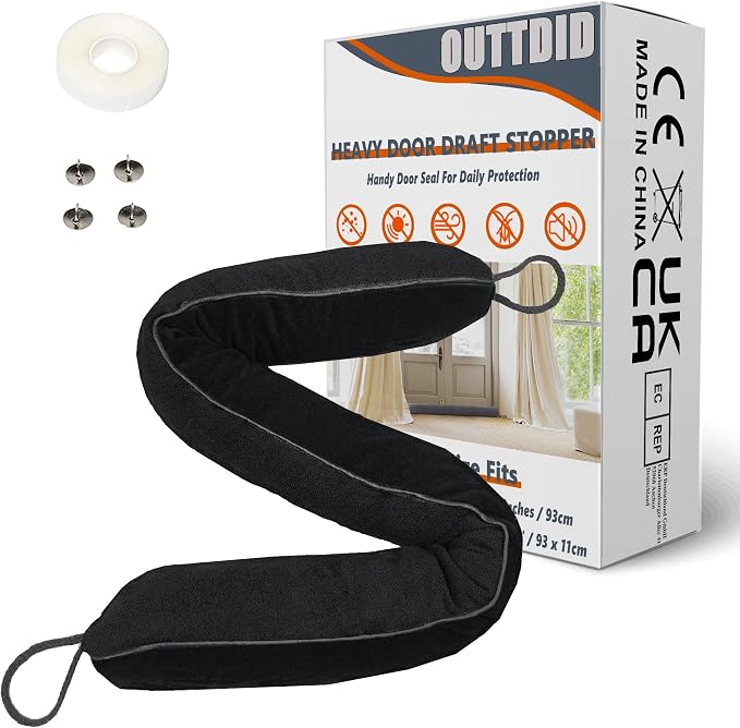 Weighted Door Draft Stopper, Under Door Seal by OUTTDID