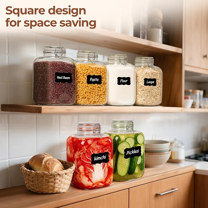 ComSaf Square Glass Pantry Jars - Image 6