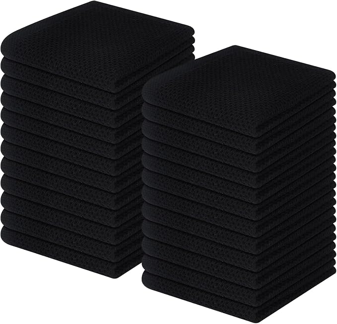 Homaxy 100% Cotton Waffle Weave Kitchen Dish Cloths 24-Pack, Ultra Soft by Homaxy