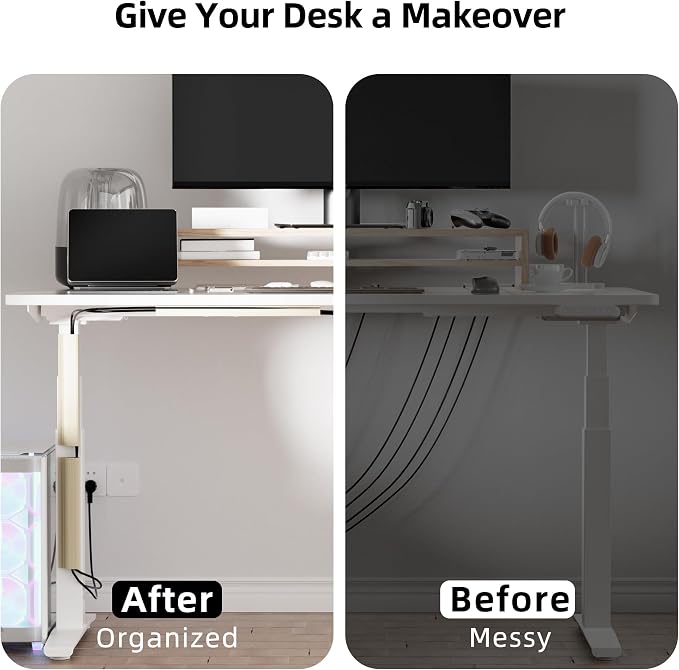 YECAYE Cable Management Under Desk, 94.2 in, Cable Raceway, Cord Hider - Image 4