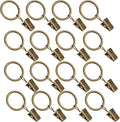 16 Pack Curtain Rings with Clips, Window Clip Rings Curtain Hooks Hangers Clip by Azmoncy