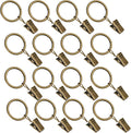16 Pack Curtain Rings with Clips, Window Clip Rings Curtain Hooks Hangers Clip by Azmoncy