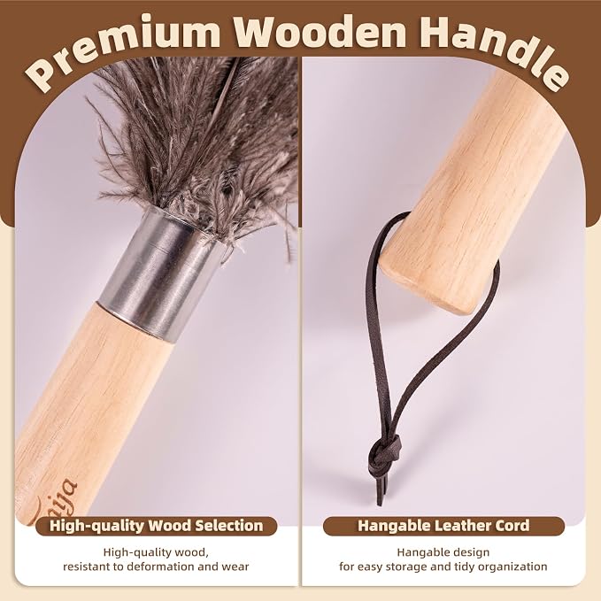2 Pack Ostrich Feather Dusters for Cleaning - Image 3