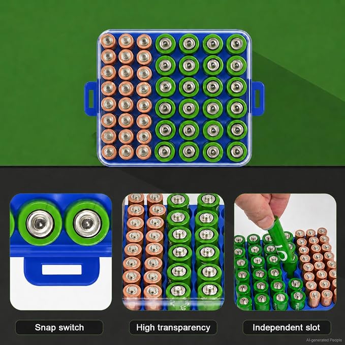 ALCYON Plastic Battery Organizer Storage Case - Image 2