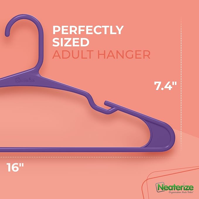 NEATERIZE Clothes Hangers Plastic 100 Pack - Image 2