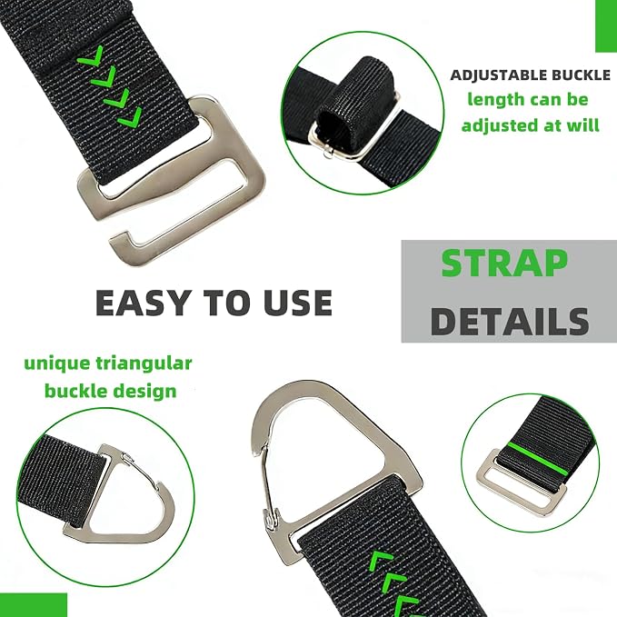 Metal Heavy Duty Extension Cord Organizer 7 Pack Black 17" Adjustable Storage - Image 3