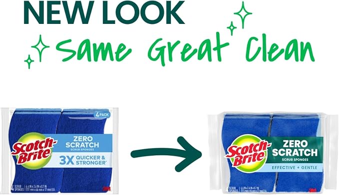 Scotch-Brite Zero Scratch Non-Scratch Scrub Sponges, 36 Pack | Sponges - Image 2