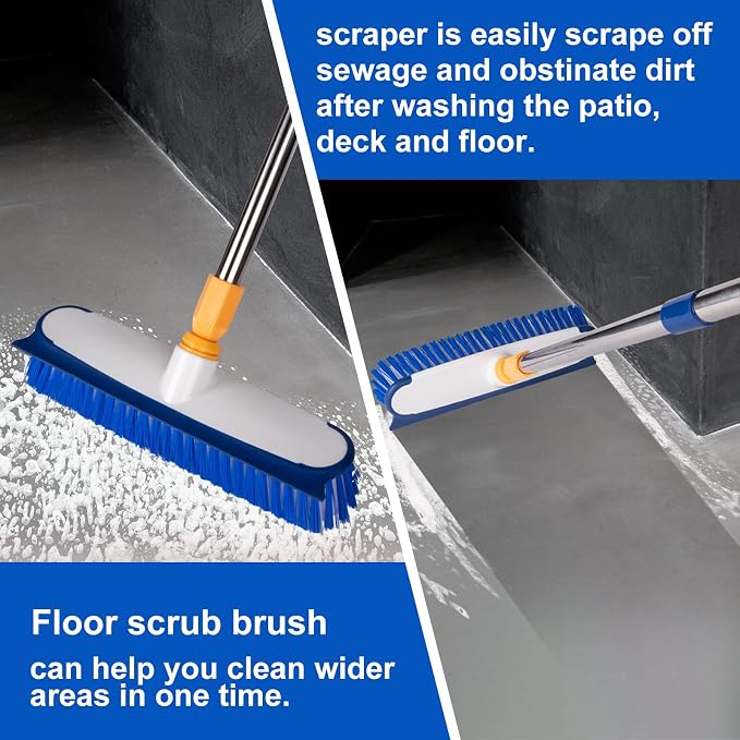 Floor Scrub Brush - 2 in 1 Deck Scrub Brush - Image 6