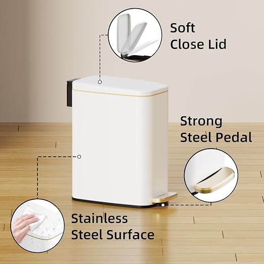 KSSKSS Small Bathroom Trash Can - Image 4